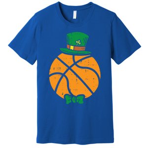 Leprechaun Basketball St Patricks Day Sports Gift Premium T-Shirt