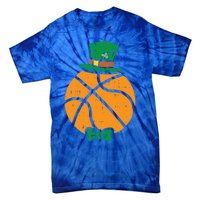 Leprechaun Basketball St Patricks Day Sports Gift Tie-Dye T-Shirt