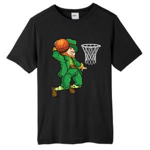 Leprechaun Basketball St Patricks Day Sports Gift Tall Fusion ChromaSoft Performance T-Shirt