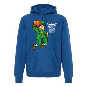 Leprechaun Basketball St Patricks Day Sports Gift Premium Hoodie