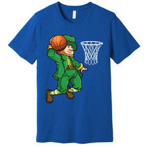 Leprechaun Basketball St Patricks Day Sports Gift Premium T-Shirt