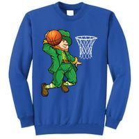 Leprechaun Basketball St Patricks Day Sports Gift Tall Sweatshirt