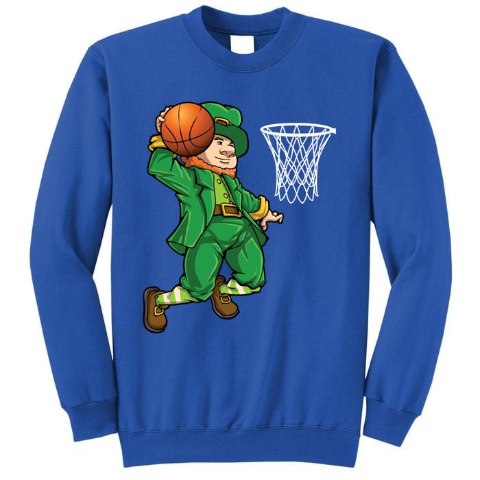 Leprechaun Basketball St Patricks Day Sports Gift Tall Sweatshirt