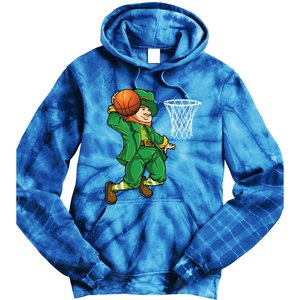 Leprechaun Basketball St Patricks Day Sports Gift Tie Dye Hoodie