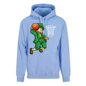 Leprechaun Basketball St Patricks Day Sports Gift Unisex Surf Hoodie