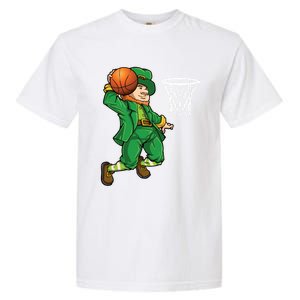 Leprechaun Basketball St Patricks Day Sports Gift Garment-Dyed Heavyweight T-Shirt