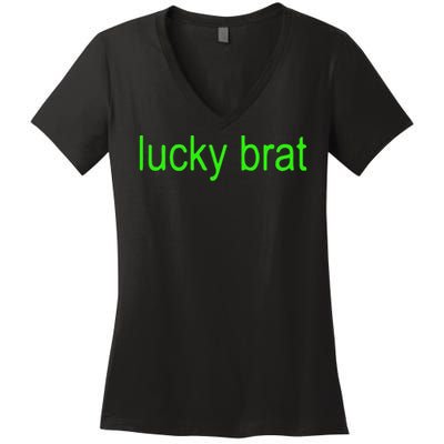 lucky brat st patricks day Gift Women's V-Neck T-Shirt