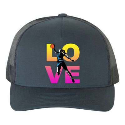 Love Basketball Teen Gift Yupoong Adult 5-Panel Trucker Hat