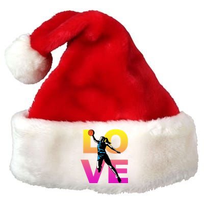 Love Basketball Teen Gift Premium Christmas Santa Hat