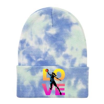 Love Basketball Teen Gift Tie Dye 12in Knit Beanie