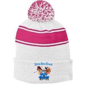 Little Blue Truck Stripe Pom Pom Beanie