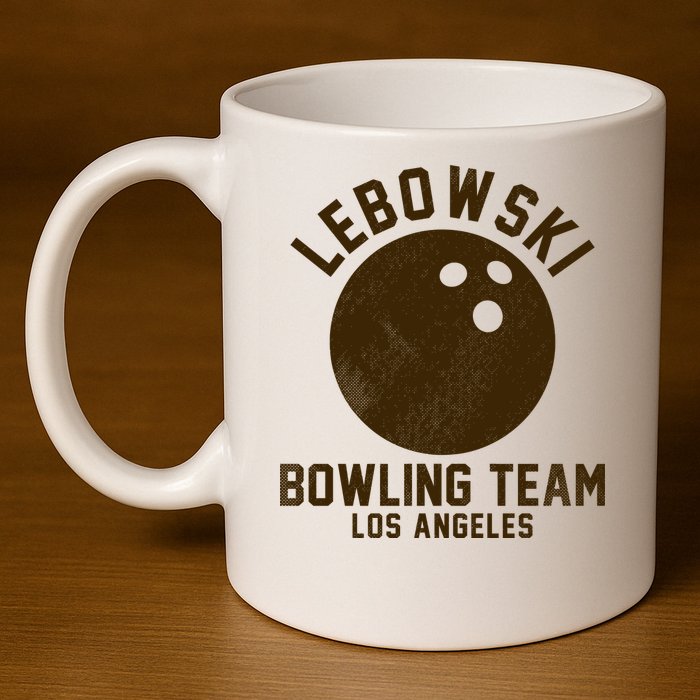 Lebowski Bowling Team Los Angeles 11oz C Handle Ceramic Mug