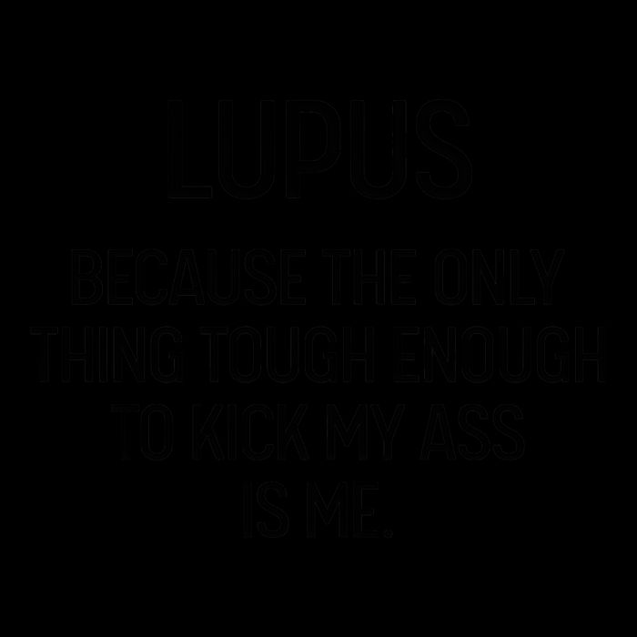 Lupus Becasue The Only Thing Tough Enough To Kick My Ass Is Me Drawstring Bag
