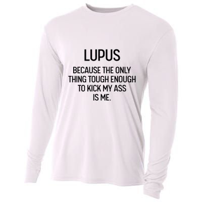 Lupus Becasue The Only Thing Tough Enough To Kick My Ass Is Me Cooling Performance Long Sleeve Crew