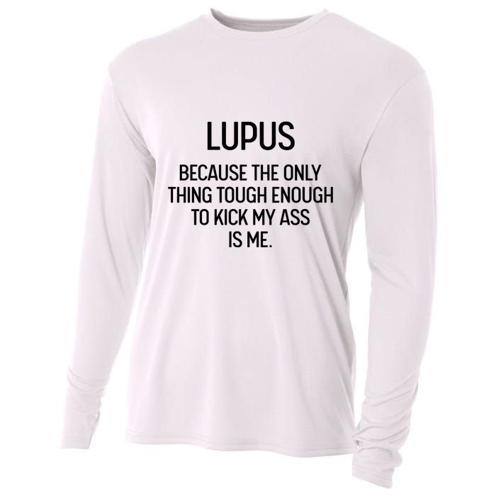 Lupus Becasue The Only Thing Tough Enough To Kick My Ass Is Me Cooling Performance Long Sleeve Crew