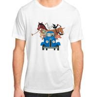 Little Blue Truck And Farm Animals Illustration Adult ChromaSoft Performance T-Shirt