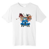 Little Blue Truck And Farm Animals Illustration Tall Fusion ChromaSoft Performance T-Shirt