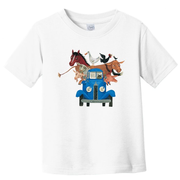 Little Blue Truck And Farm Animals Illustration Toddler T-Shirt