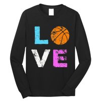 Love Basketball Team Fan Gift Long Sleeve Shirt