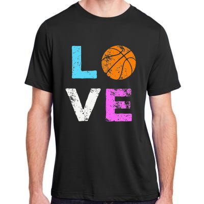 Love Basketball Team Fan Gift Adult ChromaSoft Performance T-Shirt