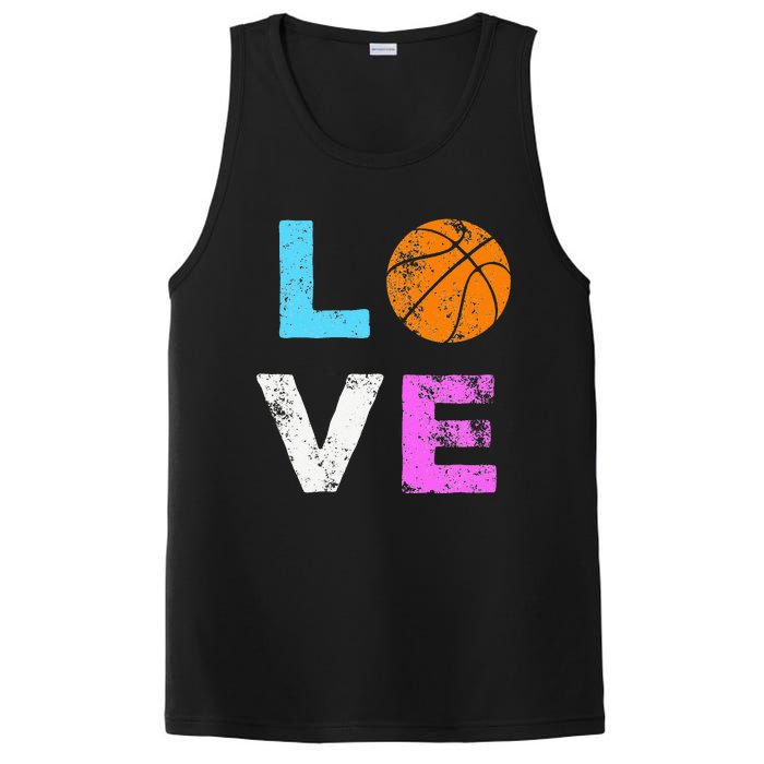 Love Basketball Team Fan Gift PosiCharge Competitor Tank