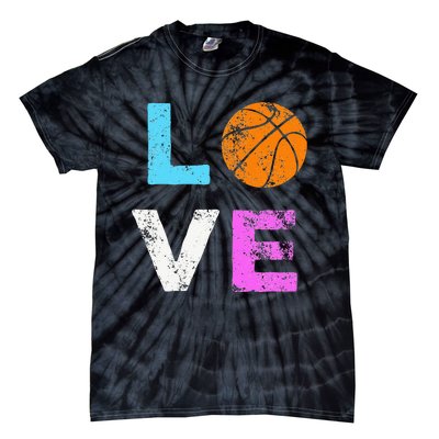 Love Basketball Team Fan Gift Tie-Dye T-Shirt