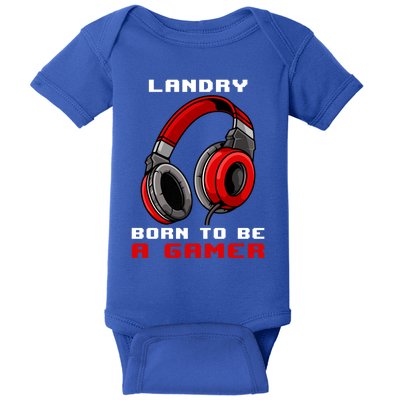 Landry Born To Be A Gamer Personalized Gift Baby Bodysuit