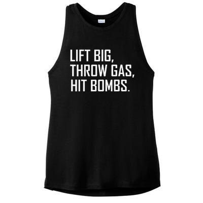 Lift Big Throw Gas Hit Bombs Ladies PosiCharge Tri-Blend Wicking Tank