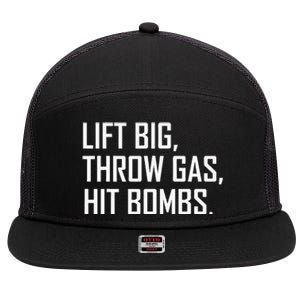 Lift Big Throw Gas Hit Bombs 7 Panel Mesh Trucker Snapback Hat