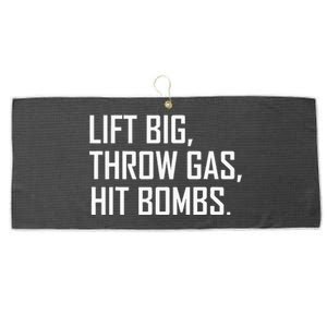 Lift Big Throw Gas Hit Bombs Large Microfiber Waffle Golf Towel