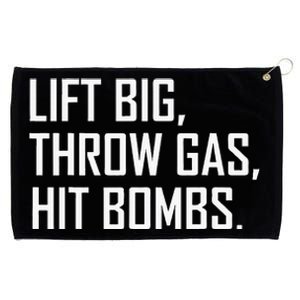 Lift Big Throw Gas Hit Bombs Grommeted Golf Towel