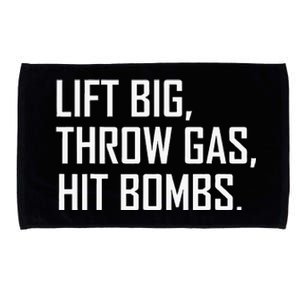 Lift Big Throw Gas Hit Bombs Microfiber Hand Towel