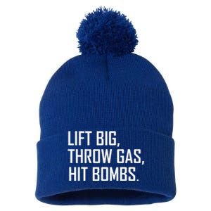 Lift Big Throw Gas Hit Bombs Pom Pom 12in Knit Beanie