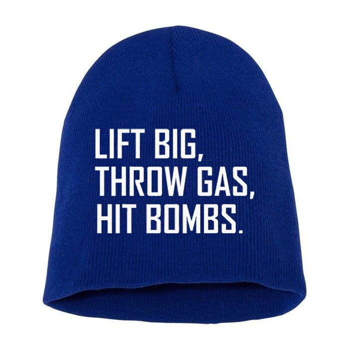 Lift Big Throw Gas Hit Bombs Short Acrylic Beanie