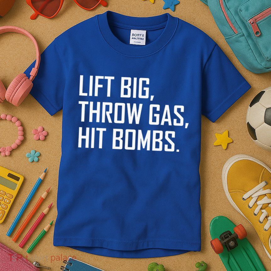 Lift Big Throw Gas Hit Bombs Kids T-Shirt