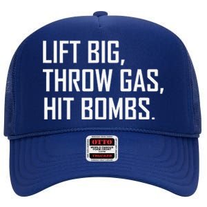 Lift Big Throw Gas Hit Bombs High Crown Mesh Back Trucker Hat