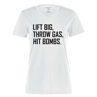 Lift Big Throw Gas Hit Bombs Women's Momentum V-Neck T-Shirt