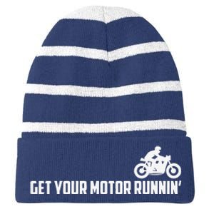 Lyriclyfe Born To Be Wild Striped Beanie with Solid Band