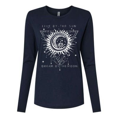 Live By The Sun Dream By The Moon Womens Cotton Relaxed Long Sleeve T-Shirt