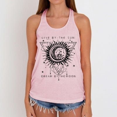 Live By The Sun Dream By The Moon Women's Knotted Racerback Tank