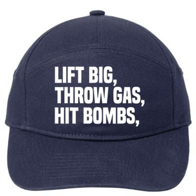 Lift Big Throw Gas Hit Bombs 7-Panel Snapback Hat