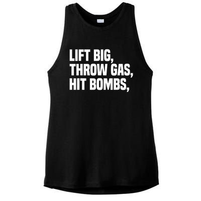 Lift Big Throw Gas Hit Bombs Ladies PosiCharge Tri-Blend Wicking Tank