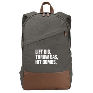 Lift Big Throw Gas Hit Bombs Cotton Canvas Backpack