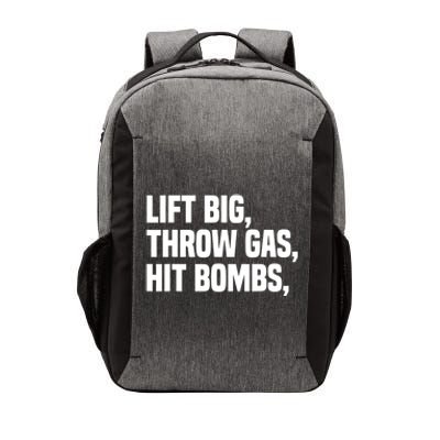 Lift Big Throw Gas Hit Bombs Vector Backpack