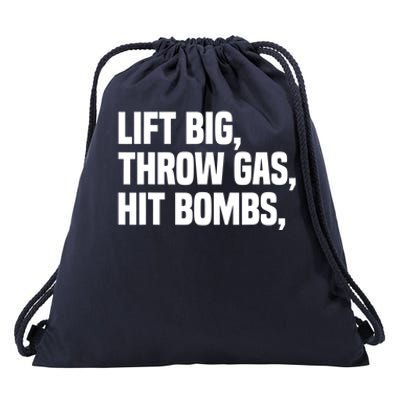 Lift Big Throw Gas Hit Bombs Drawstring Bag