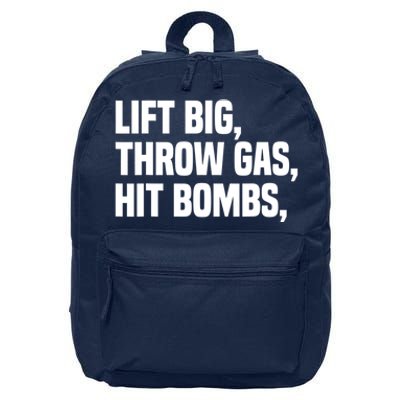 Lift Big Throw Gas Hit Bombs 16 in Basic Backpack