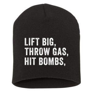 Lift Big Throw Gas Hit Bombs Short Acrylic Beanie