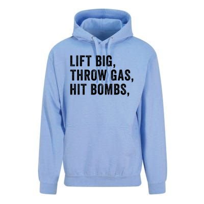 Lift Big Throw Gas Hit Bombs Unisex Surf Hoodie