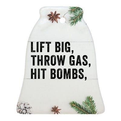 Lift Big Throw Gas Hit Bombs Ceramic Bell Ornament