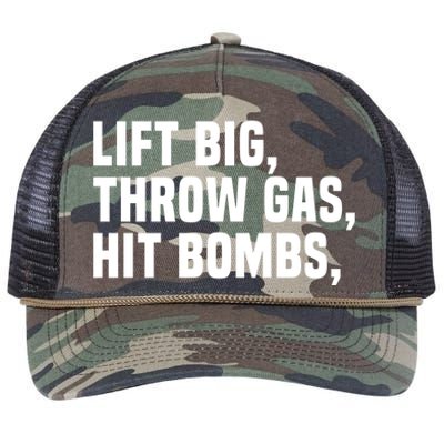 Lift Big Throw Gas Hit Bombs Retro Rope Trucker Hat Cap